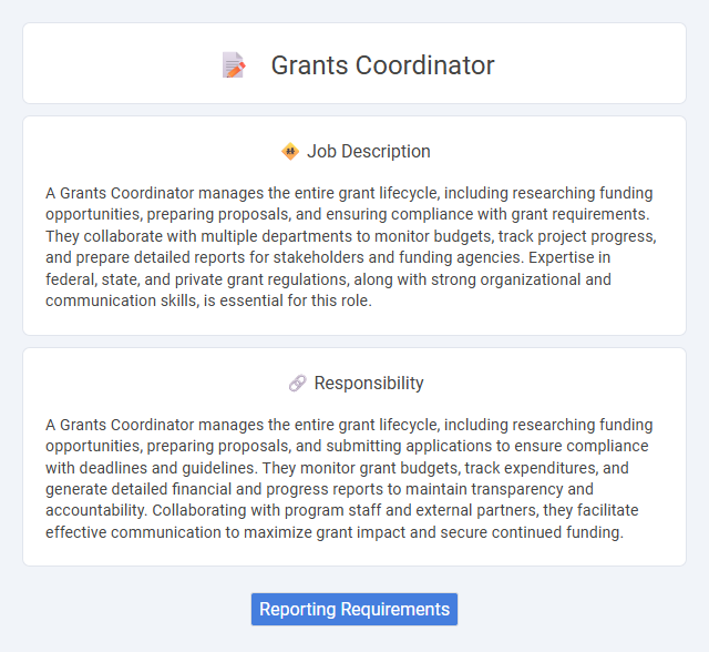 Grants Coordinator Job Description and Career Detail