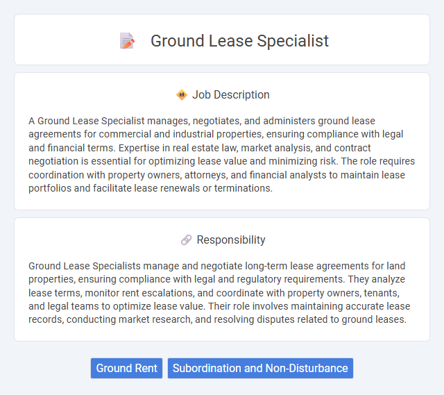 Ground Lease Specialist Job Description and Career Detail