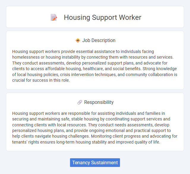 Housing Support Worker Job Description and Career Detail