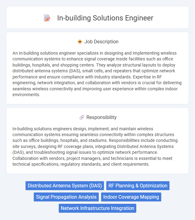 In-Building Solutions Engineer Job Description and Career Detail