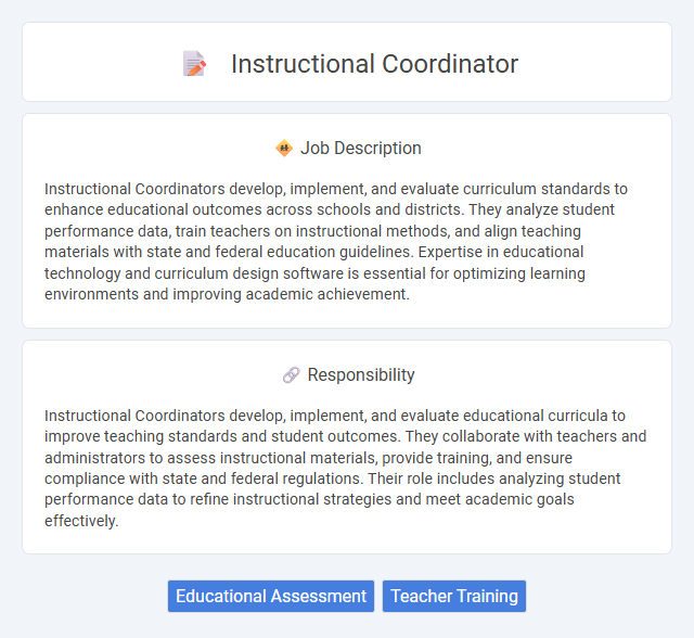 Instructional Coordinator Job Description and Career Detail
