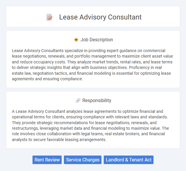 Lease Advisory Consultant Job Description and Career Detail