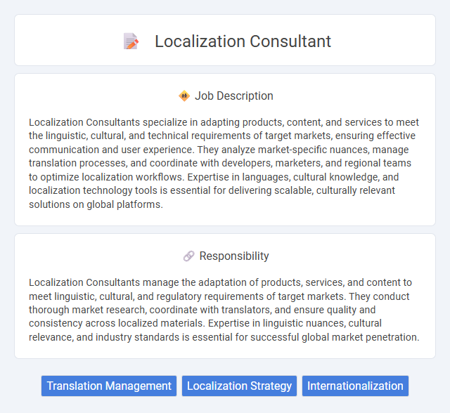 Localization Consultant Job Description and Career Detail