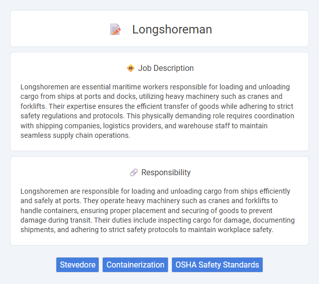 Longshoreman Job Description and Career Detail