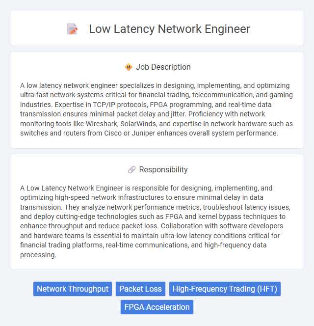 Low Latency Network Engineer Job Description and Career Detail