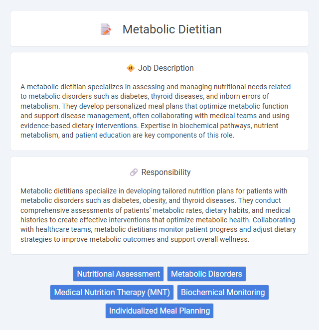 Metabolic Dietitian Job Description and Career Detail