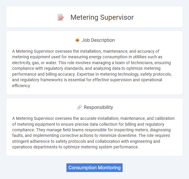 Metering Supervisor Job Description and Career Detail