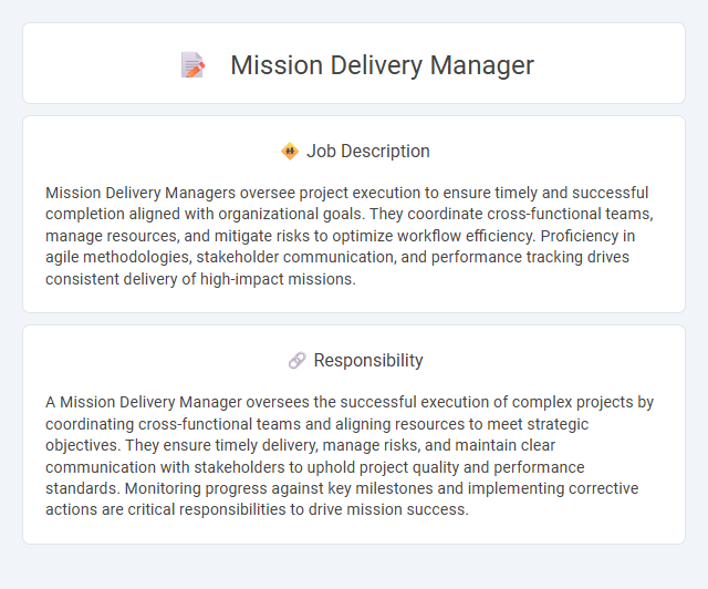Mission Delivery Manager Job Description and Career Detail