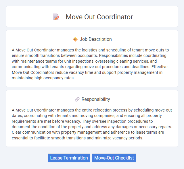 Move Out Coordinator Job Description and Career Detail