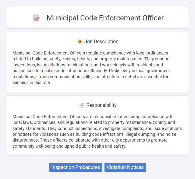 Municipal Code Enforcement Officer Job Description and Career Detail