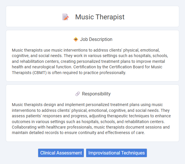 Music Therapist Job Description and Career Detail