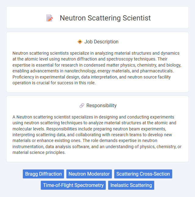Neutron Scattering Scientist Job Description and Career Detail