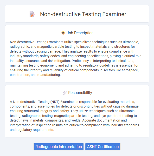 Non-Destructive Testing Examiner Job Description and Career Detail