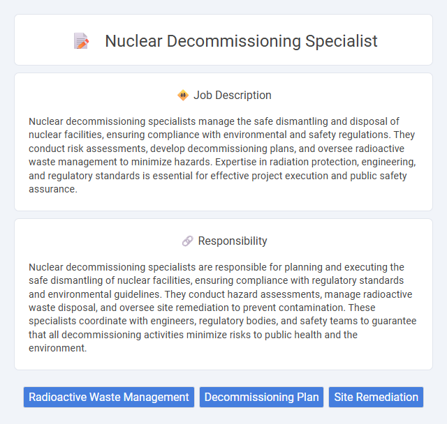 Nuclear Decommissioning Specialist Job Description and Career Detail