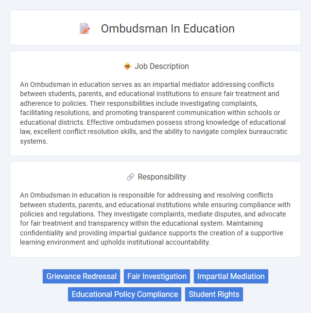 Ombudsman In Education Job Description and Career Detail
