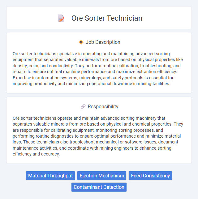 Ore Sorter Technician Job Description and Career Detail