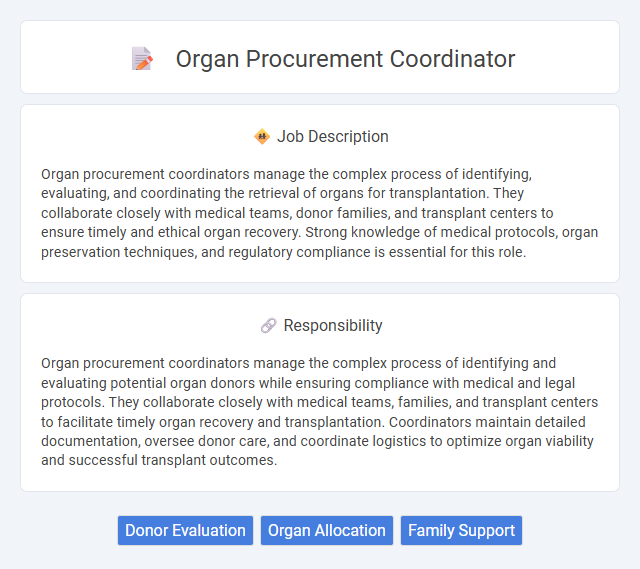 Organ Procurement Coordinator Job Description and Career Detail