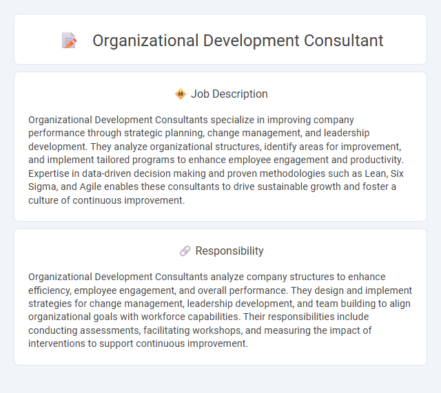 Organizational Development Consultant Job Description and Career Detail