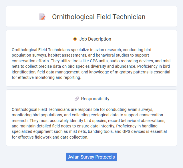 Ornithological Field Technician Job Description and Career Detail