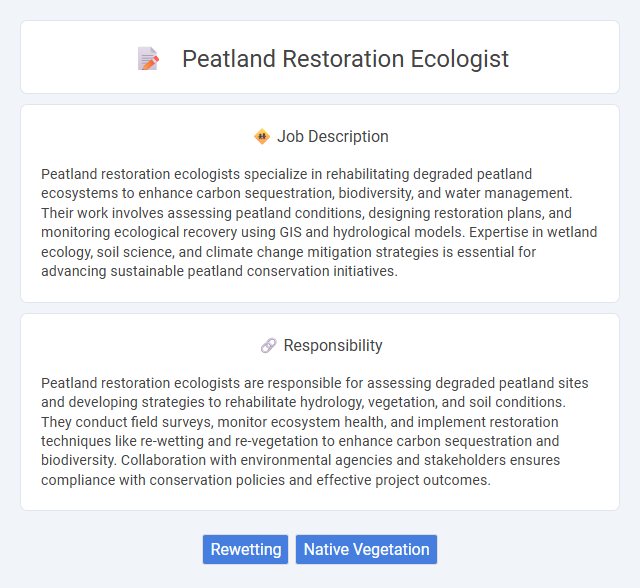 Peatland Restoration Ecologist Job Description and Career Detail