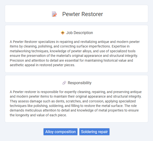 Pewter Restorer Job Description and Career Detail