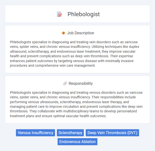 Phlebologist Job Description and Career Detail