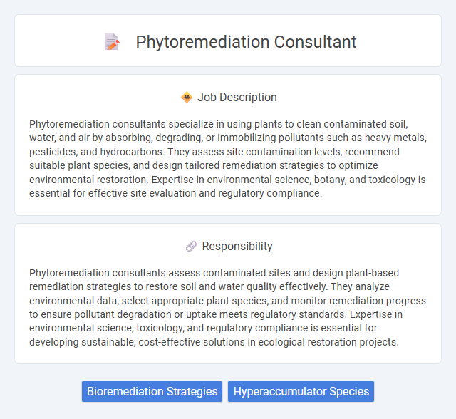 Phytoremediation Consultant Job Description and Career Detail