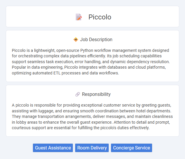 Piccolo Job Description and Career Detail