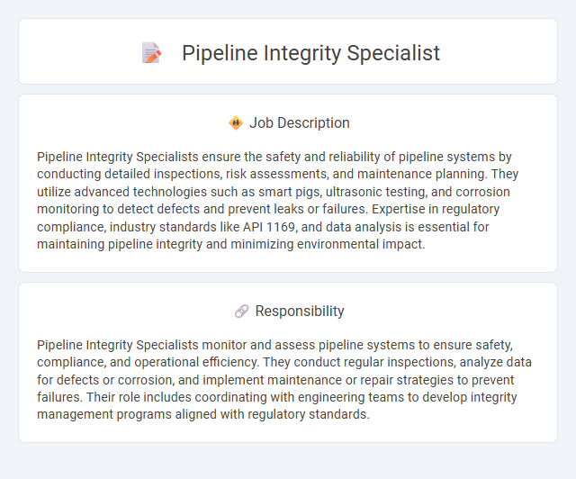 Pipeline Integrity Specialist Job Description and Career Detail
