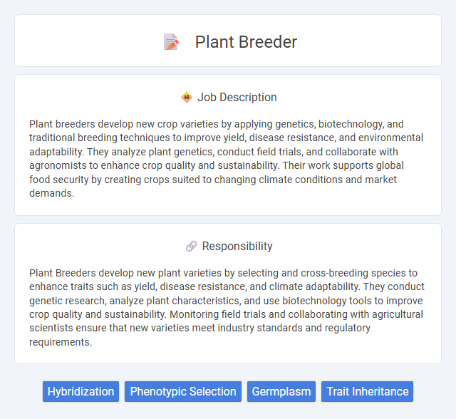 Plant Breeder Job Description and Career Detail