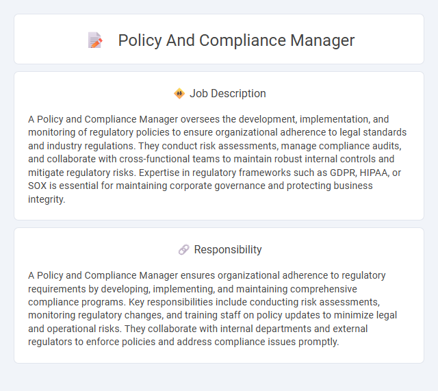 Policy And Compliance Manager Job Description and Career Detail