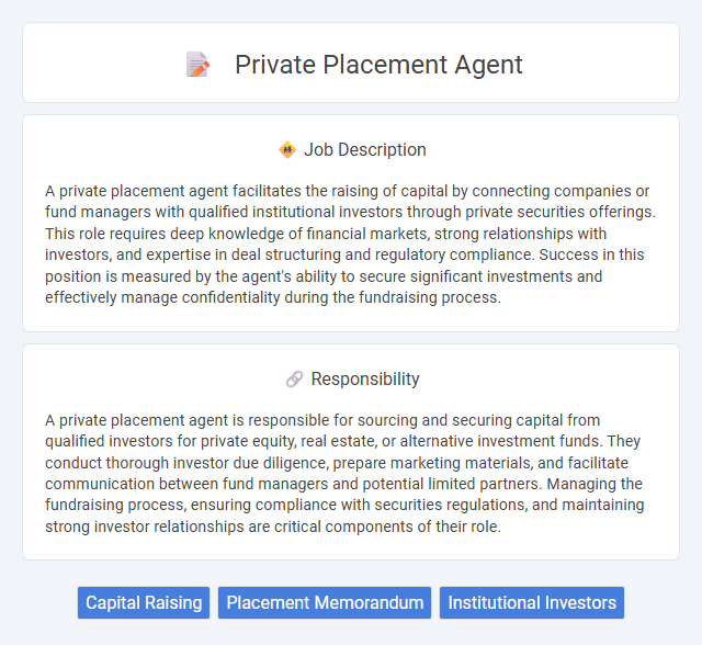 Private Placement Agent Job Description and Career Detail