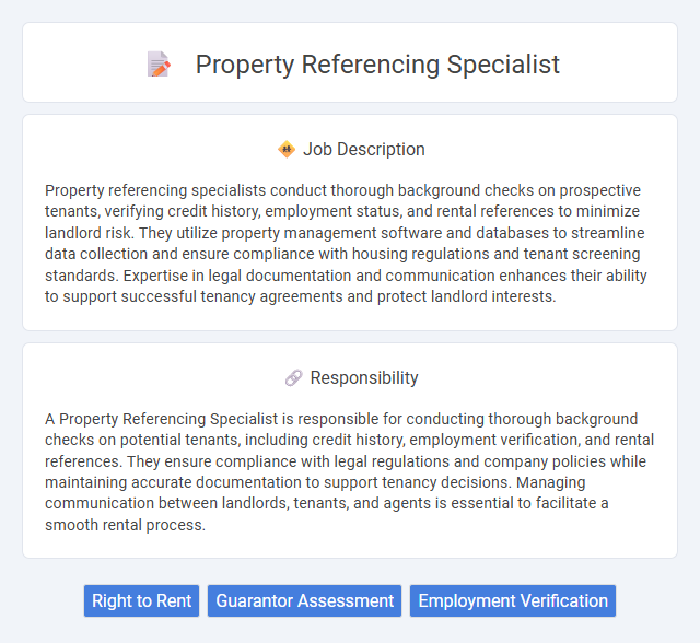 Property Referencing Specialist Job Description and Career Detail