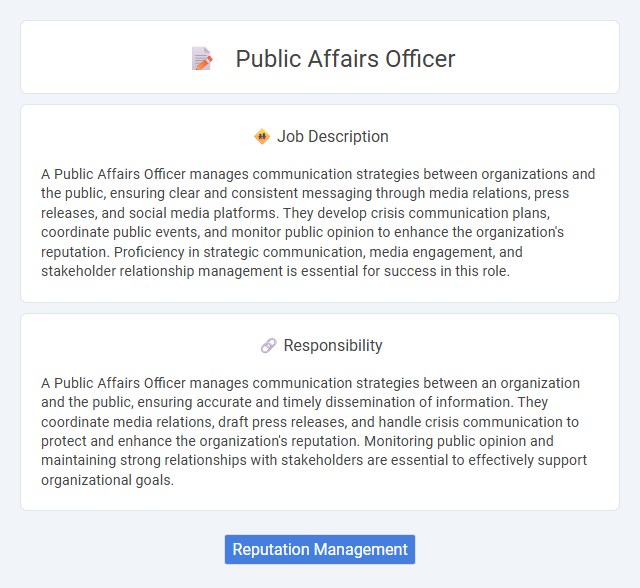 Public Affairs Officer Job Description and Career Detail