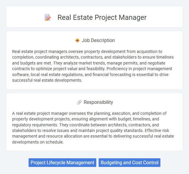 Real Estate Project Manager Job Description and Career Detail