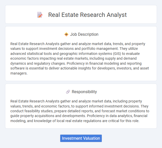Real Estate Research Analyst Job Description and Career Detail