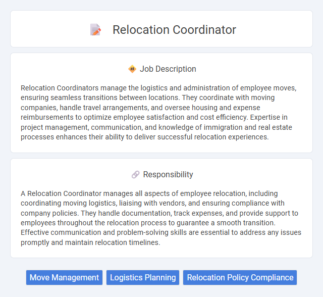 Relocation Coordinator Job Description and Career Detail
