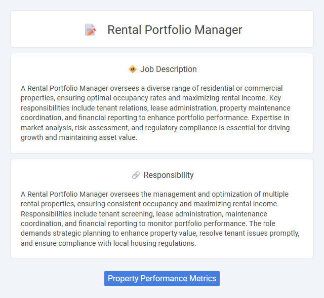Rental Portfolio Manager Job Description and Career Detail