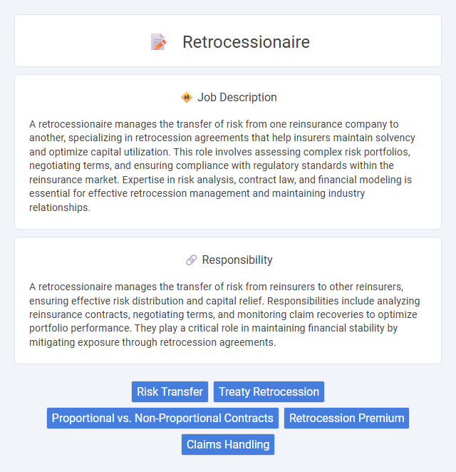 Retrocessionaire Job Description and Career Detail