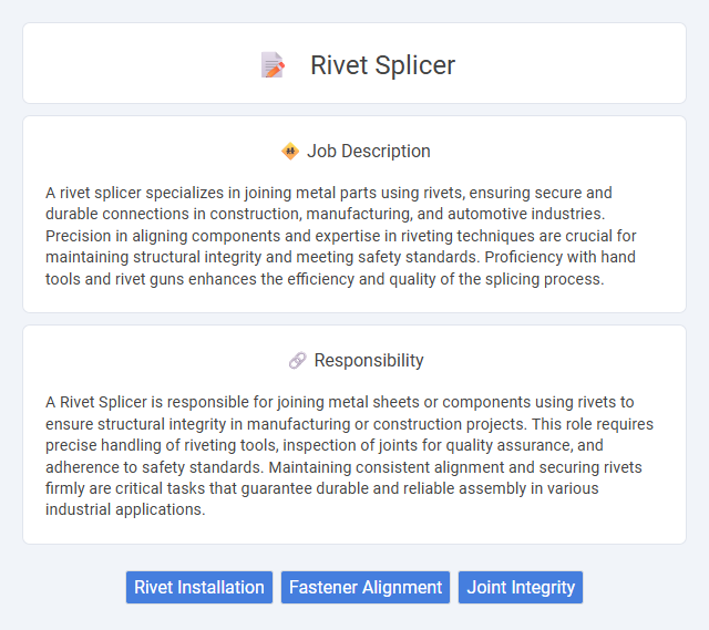 Rivet Splicer Job Description and Career Detail