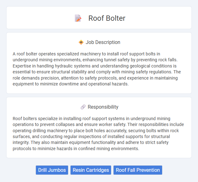 Roof Bolter Job Description and Career Detail