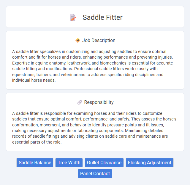 Saddle Fitter Job Description and Career Detail
