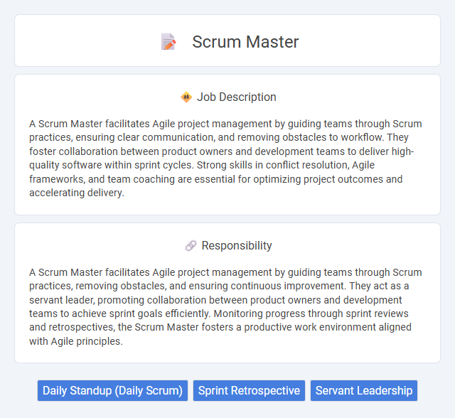Scrum Master Job Description and Career Detail