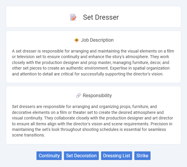 Set Dresser Job Description and Career Detail