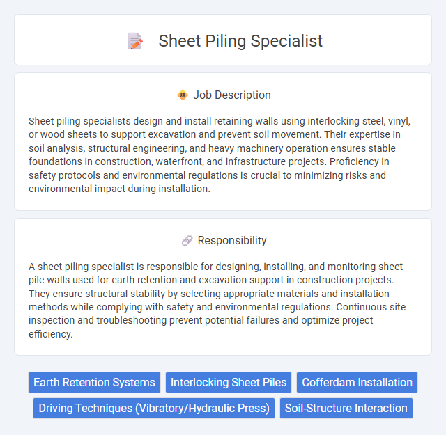 Sheet Piling Specialist Job Description and Career Detail