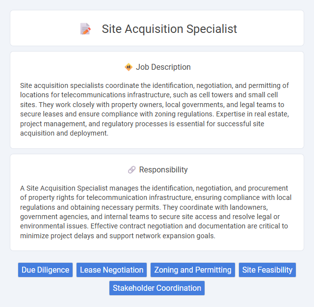 Site Acquisition Specialist Job Description and Career Detail