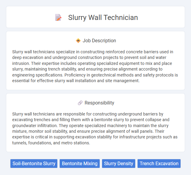 Slurry Wall Technician Job Description and Career Detail