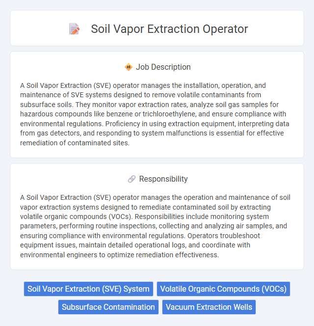 Soil Vapor Extraction Operator Job Description and Career Detail
