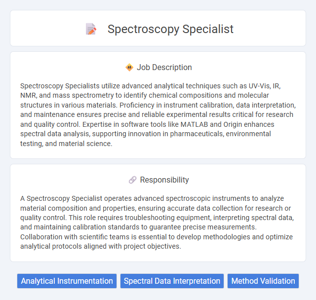 Spectroscopy Specialist Job Description and Career Detail