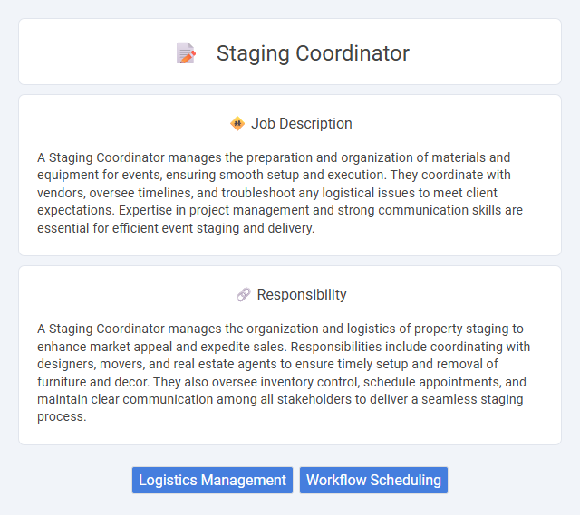 Staging Coordinator Job Description and Career Detail
